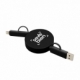 Cable retráctil con longitud de hasta 90 cm