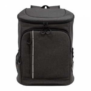 Mochila negra de poliéster