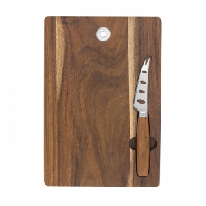 Tabla de quesos elaborado de madera y acero inoxidable