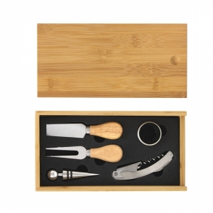 Set de accesorios para vino y corte de quesos