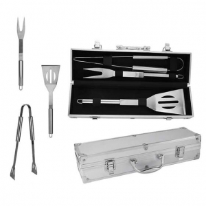 Set de BBQ Snazzy en color plata