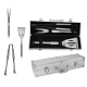Set de BBQ Snazzy en color plata