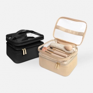 Neceser Yara en color beige y negro