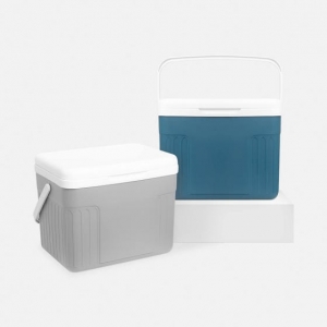 Mini hielera Brixton en color azul y gris