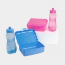 Set de lonchera Zea en color azul y rosa