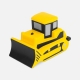 Anti-stress Bulldozer en color amarillo