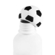 Cilindro metálico Soccer en color blanco con negro