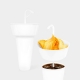 Vaso botanero Soccer en color blanco