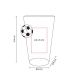 Vaso cervecero Soccer de vidrio