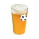 Vaso cervecero Soccer de vidrio