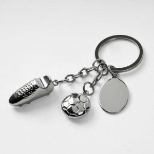 Llavero Soccer en color plata