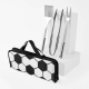 Set de BBQ Soccer en color blanco con negro