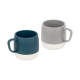 Taza Davao en color azul y gris