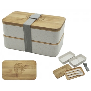 Box Lunch Roble en color beige