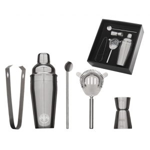 Set de cocteleria Cocobongo en color plata