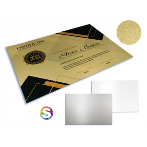 Lamina Glossy en color oro y plata