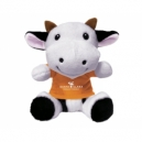 Peluche Adelina color blanco con negro