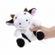 Peluche Adelina color blanco con negro