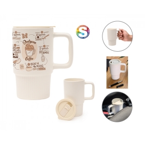 Tarro Magdalena color blanco y beige