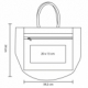 Bolsa de yute y algodón con bolsillo laminado Filburt