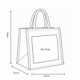 Bolsa de yute con fuelle y asas Mayan