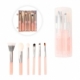 Set de 6 brochas de maquillaje con estuche circular de plástico Vanesa