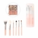 Set de 6 brochas de maquillaje con estuche circular de plástico Vanesa