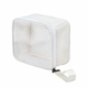 Cosmetiquera rectangular transparente con asa de plástico Jane
