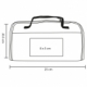 Cosmetiquera plegable con 4 bolsas transparentes de poliéster Maddy