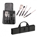 Set de BBQ de 4 piezas con estuche de acero inoxidable y poliéster Strip