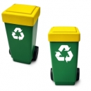 Antiestrés en forma de bote de reciclaje de poliuretano Contenedor