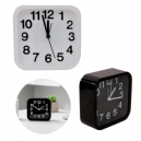 Reloj de escritorio cuadrado con alarma de plástico Tidara