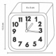 Reloj de escritorio cuadrado con alarma de plástico Tidara