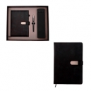 Set ejecutivo con libreta de curpiel bolígrafo y termo de 500 ml Litt