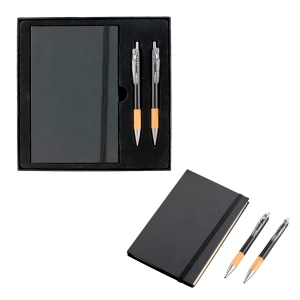 Set ejecutivo con libreta banderas adhesivas y bolígrafo Burke