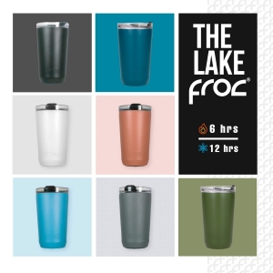 Termo de acero inoxidable con tapa de silicón Froc
