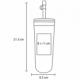 Termo de acero inoxidable con tapa y popote de silicón Froc
