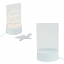 Mini pizarrón luminoso con plumón y pañuelo limpiador de plástico Grace