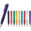 Boligrafo Tech plastico con punta cromada y grip PLUMA PROMOCIONAL