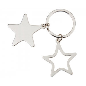 Llavero doble Estrella y arillo reforzado PROMOCIONAL